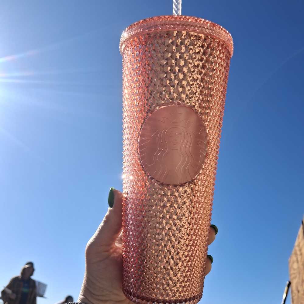 Starbucks RARE Rose Gold Studded Tumbler - Reusable Cup